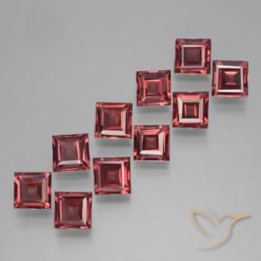 3.76 ct natürliche Tiefes Scharlachrot Pyrop-Granat-Edelsteine, Quadrat, VS