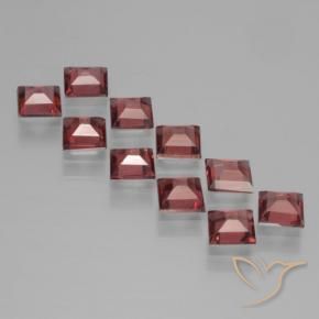 3.76 ct natürliche Tiefes Scharlachrot Pyrop-Granat-Edelsteine, Quadrat, VS