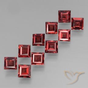 3.92 ct natürliche dunkelrot Pyrop-Granat-Edelsteine, Quadrat, VS
