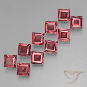 4.13 ct natürliche Tiefes Weinrot Pyrop-Granat-Edelsteine, Quadrat, VS