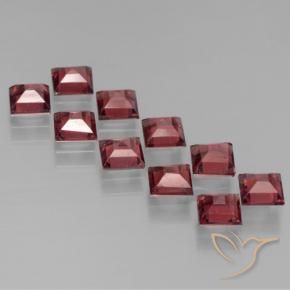 4.13 ct natürliche Tiefes Weinrot Pyrop-Granat-Edelsteine, Quadrat, VS