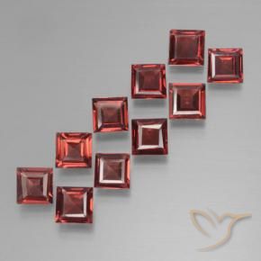 3.43 ct natürliche tiefrot Pyrop-Granat-Edelsteine, Quadrat, VS