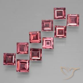 3.88 ct natürliche Mittel-Dunkelrot Pyrop-Granat-Edelsteine, Quadrat, VS