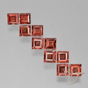 4.00 ct natürliche Scharlachrot Pyrop-Granat-Edelsteine, Quadrat, VS