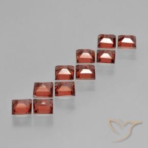 4.00 ct natürliche Scharlachrot Pyrop-Granat-Edelsteine, Quadrat, VS
