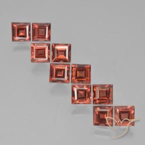 4.71 ct natürliche Ziegelrot Pyrop-Granat-Edelsteine, Quadrat, VS