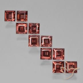 4.94 ct natürliche Scharlachrot Pyrop-Granat-Edelsteine, Quadrat, VS