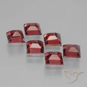 2.87 ct natürliche Tiefes Scharlachrot Pyrop-Granat-Edelsteine, Quadrat, VS