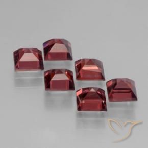 2.93 ct natürliche Tiefes Weinrot Pyrop-Granat-Edelsteine, Quadrat, VS