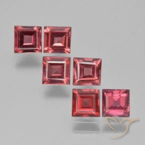 2.41 ct natürliche Mittelrot Pyrop-Granat-Edelsteine, Quadrat, VS