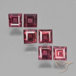 2.28 ct natürliche Himbeerrot Pyrop-Granat-Edelsteine, Quadrat, VS