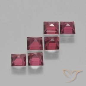 2.28 ct natürliche Himbeerrot Pyrop-Granat-Edelsteine, Quadrat, VS