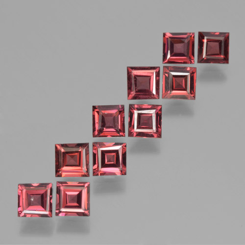 4,19 ct natürliche roter Pyrop-Edelsteine, Quadrat, VS