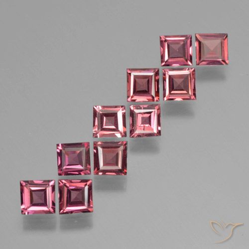 3.41ctw Natürlicher Merlot Rot Pyrop-Granat, Quadrat, VS