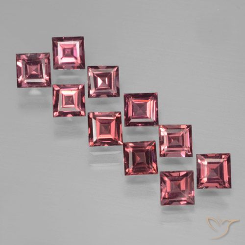 4.00ctw Natürlicher Mittelrot Pyrop-Granat, Quadrat, VS