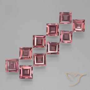 3.65 ct natürliche Lila Kirschrot Pyrop-Granat-Edelsteine, Quadrat, VS