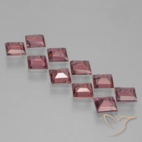 3.65 ct natürliche Lila Kirschrot Pyrop-Granat-Edelsteine, Quadrat, VS