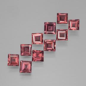 3,44 ct natürliche roter Pyrop-Edelsteine, Quadrat, VS