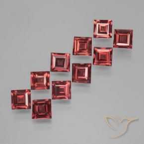 3.34 ct natürliche dunkelrot Pyrop-Granat-Edelsteine, Quadrat, VS