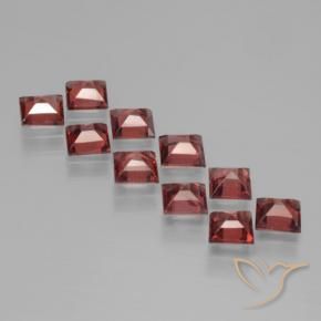 3.34 ct natürliche dunkelrot Pyrop-Granat-Edelsteine, Quadrat, VS