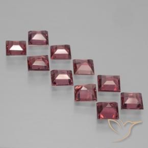 4.04 ct natürliche Mittel-Dunkelrot Pyrop-Granat-Edelsteine, Quadrat, VS