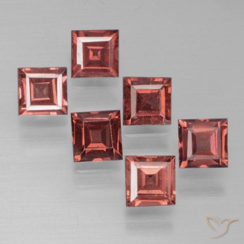 2.98ctw Natürlicher dunkelrot Pyrop-Granat, Quadrat, VS
