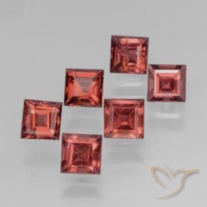2.64 ct natürliche tiefrose-rot Pyrop-Granat-Edelsteine, Quadrat, VS