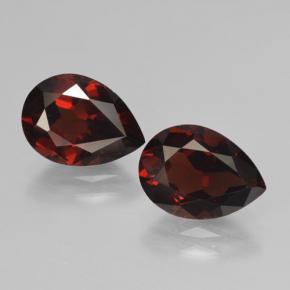 4.95 ct natürliche Schwärzlich Rot Pyrop-Granat-Edelsteine, Birnenform, VVS-VS