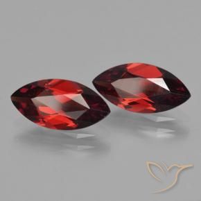 3.50 ct natürliche Tiefes Blutrot Pyrop-Granat-Edelsteine, Marquise, VVS-VS