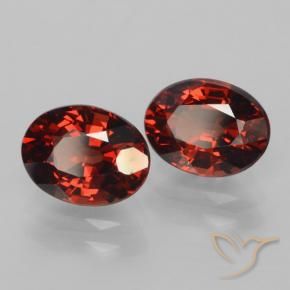 3.46 ct natürliche Tiefes Blutrot Pyrop-Granat-Edelsteine, Oval, VVS-VS