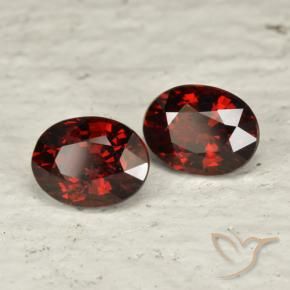 3.36 ct natürliche tiefrot Pyrop-Granat-Edelsteine, Oval, VVS-VS