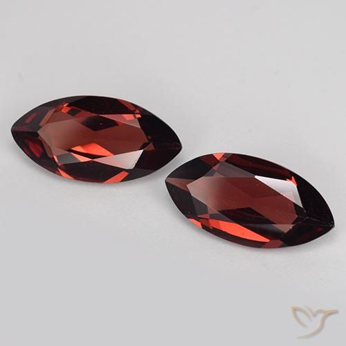 3.78 ct natürliche dunkelrot Pyrop-Granat-Edelsteine, Marquise, VVS-VS