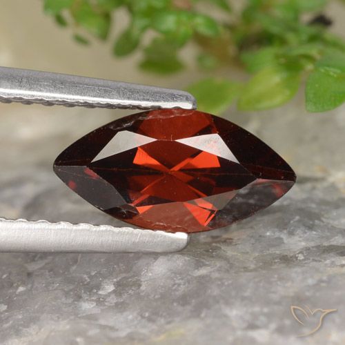 1.20ct Natürlicher dunkelrot Pyrop-Granat, Marquise, VVS-VS