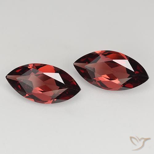 2.17 ct natürliche dunkelrot Pyrop-Granat-Edelsteine, Marquise, VVS-VS