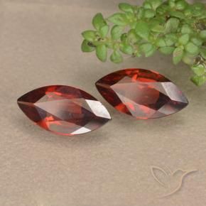 1.73 ct natürliche Mittelrot Pyrop-Granat-Edelsteine, Marquise, VVS-VS