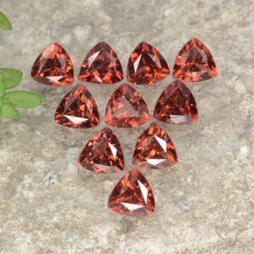 2,82 ct natürliche roter Pyrop-Edelsteine, Trillion, VS