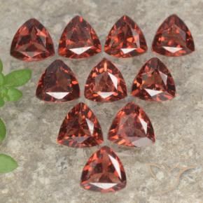 3.20 ct natürliche Ziegelrot Pyrop-Granat-Edelsteine, Trillion, VS