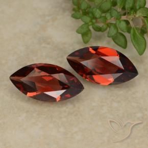 2.18 ct natürliche tiefrot Pyrop-Granat-Edelsteine, Marquise, VVS-VS