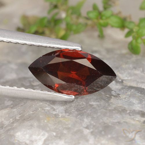 1.31ct Natürlicher dunkelrot Pyrop-Granat, Marquise, VVS-VS