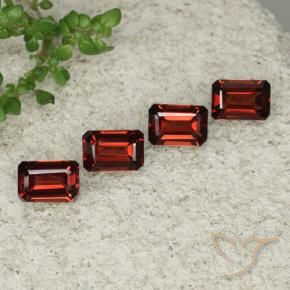 2.97 ct natürliche dunkelrot Pyrop-Granat-Edelsteine, Oktagonschliff, VS