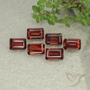 3.99 ct natürliche Tiefes Scharlachrot Pyrop-Granat-Edelsteine, Oktagonschliff, VS