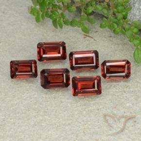 3.69 ct natürliche dunkelrot Pyrop-Granat-Edelsteine, Oktagonschliff, VS