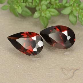 2.02 ct natürliche tiefrot Pyrop-Granat-Edelsteine, Birnenform, VS