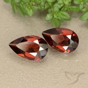 1.69 ct natürliche Johannisbeere Rot Pyrop-Granat-Edelsteine, Birnenform, VVS-VS