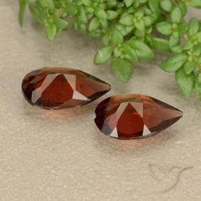 1.69 ct natürliche Johannisbeere Rot Pyrop-Granat-Edelsteine, Birnenform, VVS-VS