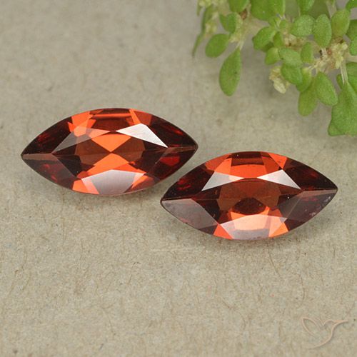 1.80ctw Natürlicher Hellrot Pyrop-Granat, Marquise, VVS-VS