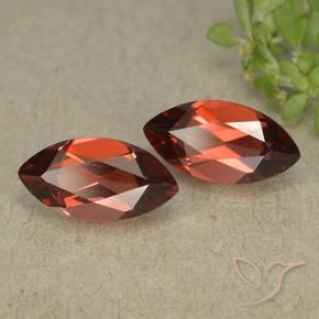 2.57 ct natürliche Mittelrot Pyrop-Granat-Edelsteine, Marquise, VVS-VS