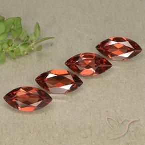 4.05 ct natürliche Mittelrot Pyrop-Granat-Edelsteine, Marquise, VVS-VS