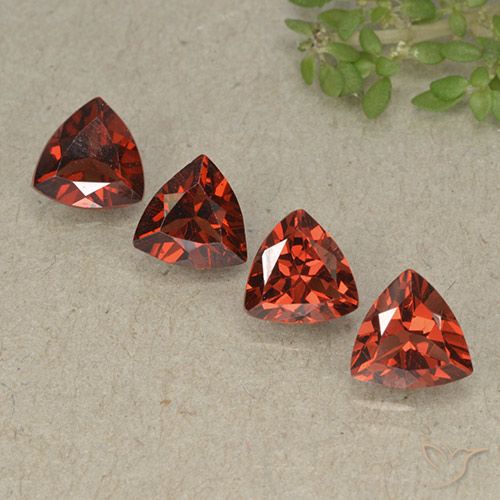 3.43ctw Natürlicher Johannisbeere Rot Pyrop-Granat, Trillion, VVS-VS