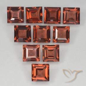 4.01 ct natürliche Mittelrot Pyrop-Granat-Edelsteine, Quadrat, VVS-VS